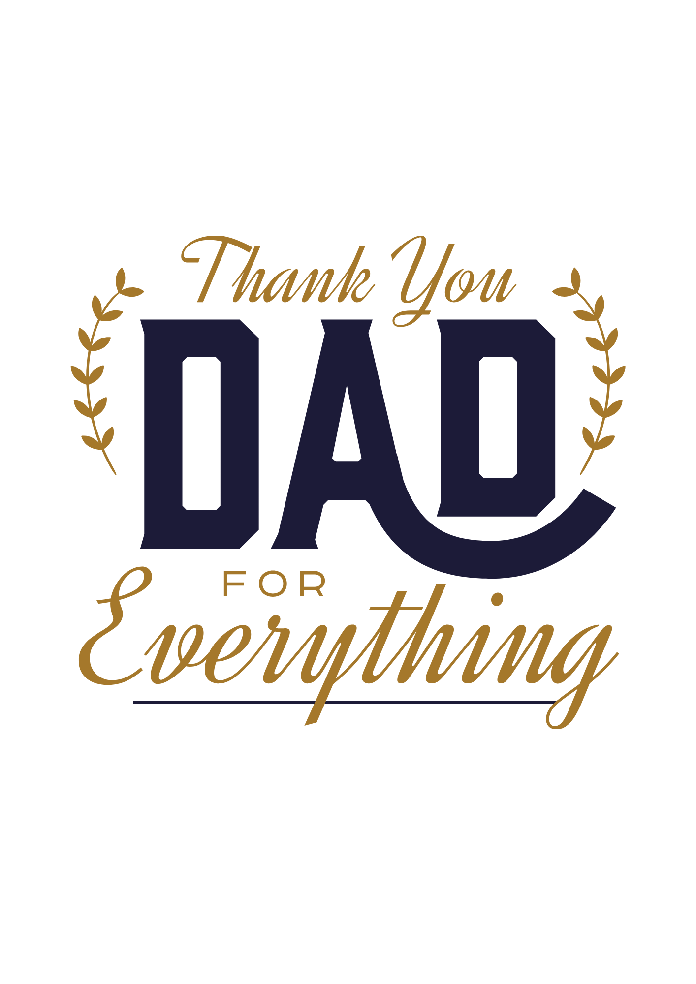 Father's Day card – Thank You Dad